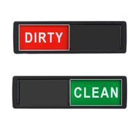 Dishwasher Magnet, Dirty Clean Sign, Strong Magnetic Adhesive For All Surfaces | Kitchen Fridge Indicator, Bold Clear Elegant Text, Easy To Read Slide, P