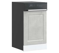 Dishwasher Panel Concrete Grey 45x1.5x67 cm Engineered Wood Modern Finish Sleek.