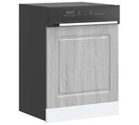 Dishwasher Panel Grey Sonoma 60x57 cm Engineered Wood Kitchen Front Door UK Seal