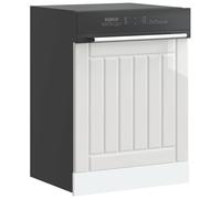 Dishwasher Panel High Gloss White 60x1.5x67cm Engineered Wood Moisture-Resistant