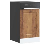 Dishwasher Panel Old Wood 45x1.5x67cm Engineered Wood 1 Door Slim. Wall Cabinet