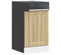 Dishwasher Panel Sonoma Oak 45x67cm Engineered Wood Lucca Style Slim Door Front