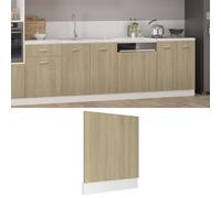 Dishwasher Panel Sonoma Oak 59.5x3x67 cm Engineered Wood Berkfield Home Brown One Size