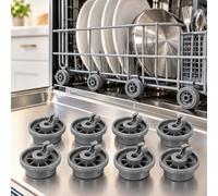 Dishwasher Rack Wheels for Bosch SRI55T05EU/15, 8-Pack | 8 dishwasher rack wheels • smooth sliding • stable basket support • easy replacement • daily dishwasher repair