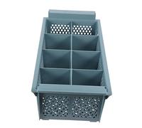 Dishwasher Replacement Cutlery Basket with 8 Compartments and Handles | Plastic Mesh Grid Design, Universal Fit, Silverware Drainer for Forks, Office Breakrooms and Apartments