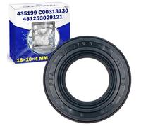 Dishwasher Rotary Valve Seal 18x10x4 mm with Original Code 481253029121 C00313130 for Whirlpool for Bauknecht 435199 for Küppersbusch - Warranty 10 Years - MONTERAL