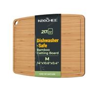 Dishwasher Safe Bamboo Cutting Boards Durable Lightweight Wood Cutting Board for Busy Kitchen, Easy Storage & Clean Wooden Chopping Boards Reversible with Juice Groove, Kitchen Gift for Home Cooks