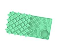 Dishwasher Safe Sniff Mat And Lick Pad for Dogs And Cats 5 in 1 Design Suitable for All Breeds, Green