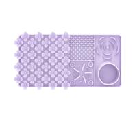 Dishwasher Safe Sniff Mat And Lick Pad for Dogs And Cats 5 in 1 Design Suitable for All Breeds, Purple