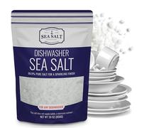 Dishwasher Salt, Natural Water Softener, Food Grade Coarse Sea Salt Compatible with Miele, Thermador, Whirlpool, & Bosch Dishwasher, 30 oz Bag