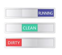 Dishwasher Sign Clean Dirty,3-Status Sliding Door Sign Magnetic Kitchen Gadgets,Dishwasher Accessories with Adhesive Backing, Works on All Dishwashers,Durable & Easy to Switch
