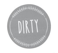 Dishwasher Sticker, 1 Pack Clean Dirty Sign, Round Magnet Indicator for Kitchen Organization, Easy Flip Design to Track Wash Status, PVC Coating for Home and Family Use(Grey+white)