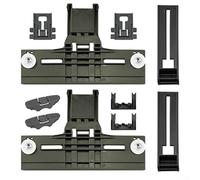 Dishwasher Top Rack Adjuster Replacement Set W10350375 Compatible Parts with Redesigned Wheels to Prevent Falling and Facilitate Easy Rack Movement for Various Models