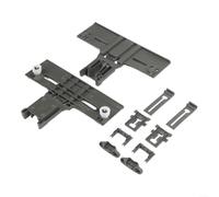 Dishwasher Upper Basket Replacement Kit W10350376 Heavy Duty Polymer with Adjustable Arms and Clips Many Models to Repair Basket Problems