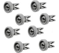 Dishwasher Upper Basket Wheel (Pack Of 8) 25mm Grey For Zanussi, Aeg, Electrolux