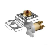 Dishwasher Water Inlet Valve with Copper Core Coil and Silicone Gasket, Compatible with Multiple Models for Efficient Water Flow Control, White 34-Inch Threaded Interface Easy Install