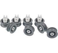 Dishwasher Wheels for Upper Basket - with The Original Code 00611666 00165313 COMPATIBLE with Bosch & Siemens Dishwashers (8 pack)