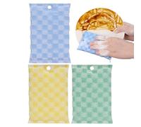 Dishwashing Pumps, Non-Scratching, Wire Dishwashing, Double-Sided Absorption, Non-Scratch Multi-Purpose Cloths, and Pan Cleaner Sponge, Reusable for Counter Tableware Camping