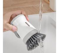 Dishwashing Set Featuring Integrated Soap Dispenser for Easy Soap Use, ABS Material and Space Saving Base for Neat Kitchen Organization