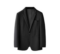 Disimlarl Men Large Size Suit Jacket Casual Business Single West Coat Plus Fat Thin Middle-Aged Blazers Black XL 70kg-80kg