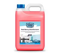 Disinfectant Concentrate Liquid - Multi Surface All Purpose - Antibacterial - Antiviral - EN1276 | Use in Kennels, Toilets, Kitchen, Office, Astro Turf & Many More Other Surfaces (5L, Red Berry)