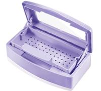 Disinfection Tray, Nail Tools Steriliser, Manicure Disinfection Box Tray, for Beauty Salon Manicure Hair Tools Instruments Doctors Manicure Laboratory Cleaning Supplies (Purple)