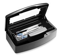 Disinfection Tray, Nail Tools Steriliser, Manicure Disinfection Box Tray, for Beauty Salon Manicure Hair Tools Instruments Doctors Manicure Laboratory Cleaning Supplies (Black)