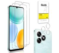 Dision Screen Protector Compatible with Honor X5C Plus [2 Pack] +Camera Lens Protector [2 Pack] [HD Clear,Multiple Defense Technology] Tempered Glass