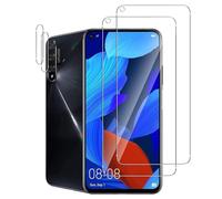 Dision Screen Protector Compatible with Huawei Nova 5T [2 Pack] +Camera Lens Protector [2 Pack] [HD Clear,Multiple Defense Technology] Tempered Glass