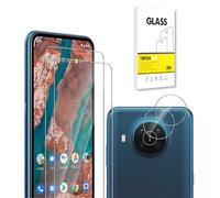 Dision Screen Protector Compatible with Nokia X20 5G [2 Pack] +Camera Lens Protector [2 Pack] [HD Clear,Multiple Defense Technology] Tempered Glass