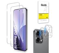 Dision Screen Protector Compatible with OPPO Reno 14 [2 Pack] +Camera Lens Protector [2 Pack] [HD Clear,Multiple Defense Technology] Tempered Glass