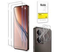 Dision Screen Protector Compatible with Realme P3 5G [2 Pack] +Camera Lens Protector [2 Pack] [HD Clear,Multiple Defense Technology] Tempered Glass