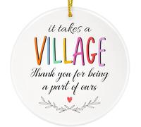 DISJOURNEY Appreciation Christmas Ornaments - Ceramic Christmas Ornaments Christmas Tree Decorations Thank You Gifts for Friends Nurse Coworker Employee Teacher