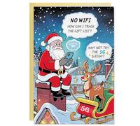 DISJOURNEY Christmas Cards - Funny Merry Christmas Card Santa Delivery - Happy Xmas Cards Seasons Greetings Card with Envelope for Her Him Women Men Family Friends