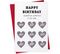 DISJOURNEY Funny Birthday Card for Men Women - Scratch off Birthday Card with Envelope - Interactive Birthday Gift for Her Him Husband Wife Boyfriend Girlfriend