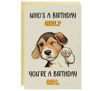 DISJOURNEY Funny Birthday Cards for Women - Eco-Friendly Happy Birthday Card - Funny Birthday Card with Envelope for Her Girls Sister Daughter - 5.5x8 Inch