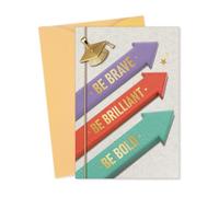 DISJOURNEY Graduation Gifts for Her Him - 2025 Personalised Graduation Card - Congratulations Gifts Card with Envelope for Son Daughter Grandson Granddaughter - 'Be Brave'