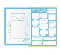 DISJOURNEY Personalized Father's Day Card for Dad - Fill in The Blank with Drawing Area Funny Fathers Day Cards for Dad, Handcrafted Keepsake Gifts from Kids Son Daughter