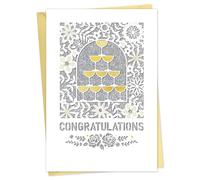 DISJOURNEY Wedding Card - Personalized Congratulations Wedding Gifts Card - Romantic Laser Cut Greeting Cards with Envelope for Her Him Bride Groom New Couple