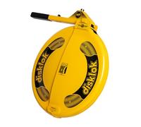 Disklok Gold Security Edition Car Steering Wheel Full Cover Anti- Angle Grinder Anti-Theft Lock Police Approved (Yellow, Small 35cm - 39cm)