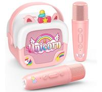 Dislocati Karaoke Machine 2 Microphones, Unicorn Gifts for Girls Gifts for 3-12 Year Old Girls Birthday Presents Portable Karaoke Machines for Kids Toys for 3-10 Year Olds Girls