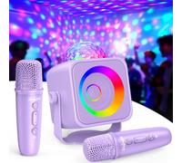 Dislocati Karaoke Machine 2 Microphones with Disco LED Lights, 3-15 Year Old Girls Gifts Bluetooth Microphone for Singing Kids Toys for 3-15 Year Old Girls Birthday Presents for Teenage Girl