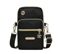 Dislsokrhov Leather Shoulder Bag For Men Black Crossbody Bags For Women Black Nylon Cell Phone Bag Female Bag Shopping Bag Large Capacity Multifunction The Shoulder Bag