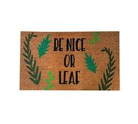 Dislsokrhov narrow coir door step mat for outside round garden mats outdoor waterproof Welcome To The Jungle Doormat Leaf Green Home Decor Outdoor Flocked Rug Be Nice Or Leaf Doormat Flower