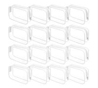 Dismok 16 Packs Clear Makeup Bag - Waterproof Cosmetic Bag, White, General Aesthetics