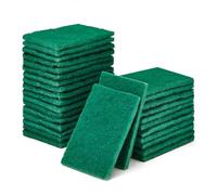 Dismok 30 Pcs Scotch Brite Pads - Scrub Sponges with Anti Grease Technology, Reusable Green Scrub Pads for Dishes, Kitchen Scrubbers & Metal Grills