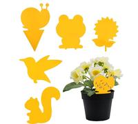 Disnace 100 PCS Double Sided Sticky Trap for Flying Insect, Cute shaped Sticky Traps for Plant, Indoor and Outdoor Fly Traps Bug Catcher, Catcher Sticky for Gnats Moths Mosquito (Yellow)