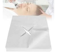 Disnace 200pcs Non-Woven Massage Table Face, Face Cradle Hole Covers, Cradle Pads Massage Headrest Pads Headrest Paper Tissues for Massage Tables Chairs Beauty Spa Salon Bed, 40 x 40cm