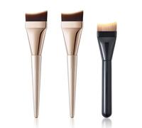 Disnace 3 Piece Foundation Brush, Flat Foundation Brush, Contour Foundations Makeup Brushes Concealer Brushes, Liquid Cream Powder Applicator, Precision Makeup Tool for Flawless Face, Contouring