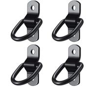 Disnace 4 PCS D-Ring Tie Down, D Ring Tie Down Anchor Hooks, Heavy Duty D-Rings Ties Downs, Corrosion Resistant Lashing Rings Kit for Trailers Trucks RVs Boats Cargo Securing